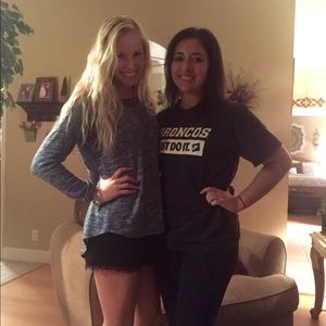 Blue long sleeve top